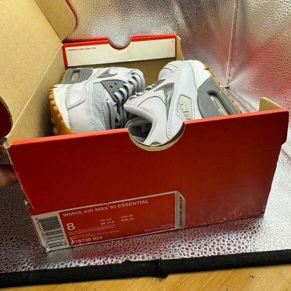 Size 8 Nike Air Max 90 Essential Wolf Gray Gum Athletic Sneakers 616730-024‎ - Picture 11 of 11